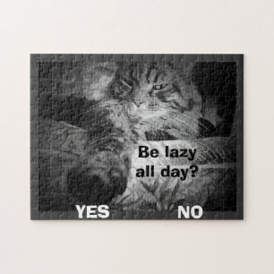 faul den ganzen Tag? Katze wählt ja aus! Puzzle