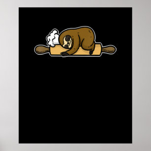 Faulbäcker   lustiger niedlicher Koch   Kochgesche Poster