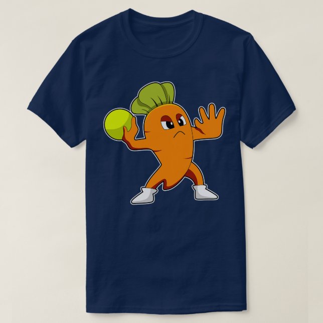 Fäule beim Handballspieler mit Handball T-Shirt (Design vorne)