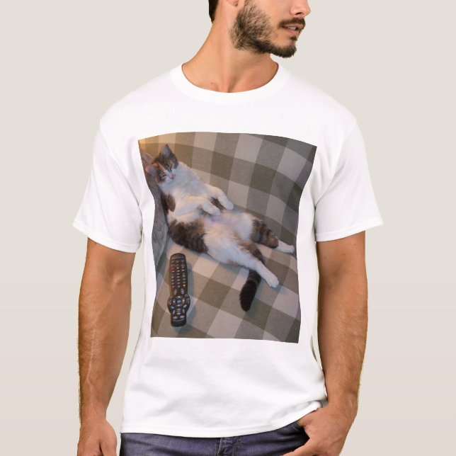 Faule Katze T-Shirt (Vorderseite)