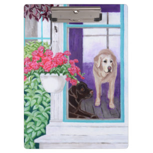 Faule Nachmittag Labradors Malerei Klemmbrett
