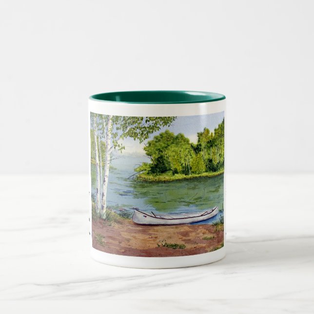 Faule Northwoods Kanu-Reise-Tasse Zweifarbige Tasse (Mittel)