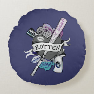 "Faule" Tätowierungs-Kunst der Rundes Kissen