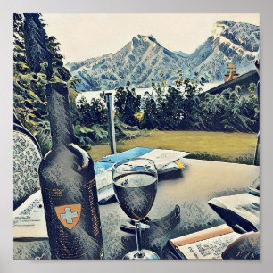 Faulensee die Schweiz Bern Bezirk-Alpen-Berg Poster