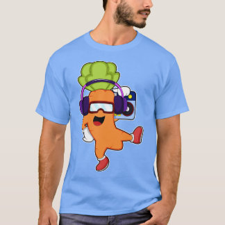 faulenzen bei Musik mit Headphone T-Shirt