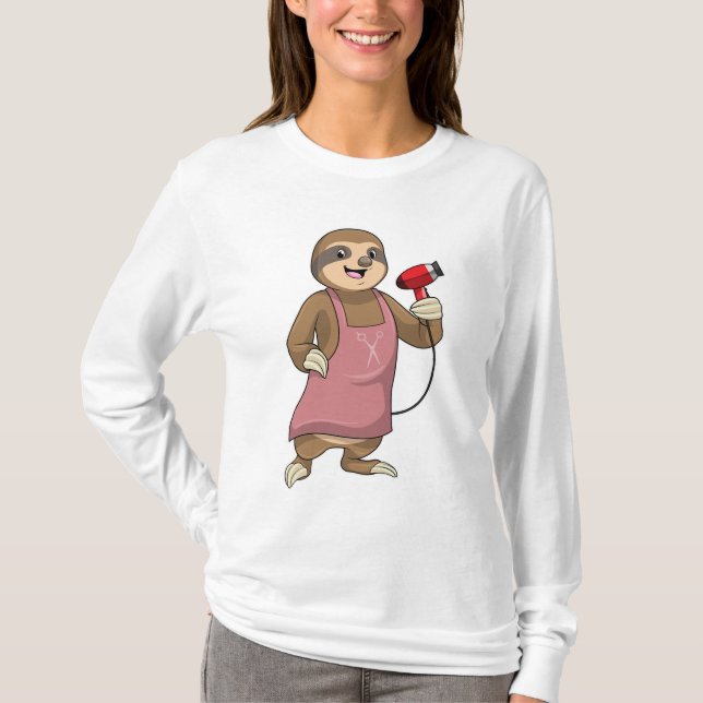 Faulenzer als Haartrockner T-Shirt (Vorderseite)