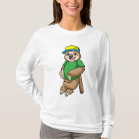 Faulenzer bei Baseball mit Baseballschläger