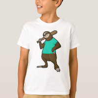 Faulenzer bei Baseball mit Baseballschläger