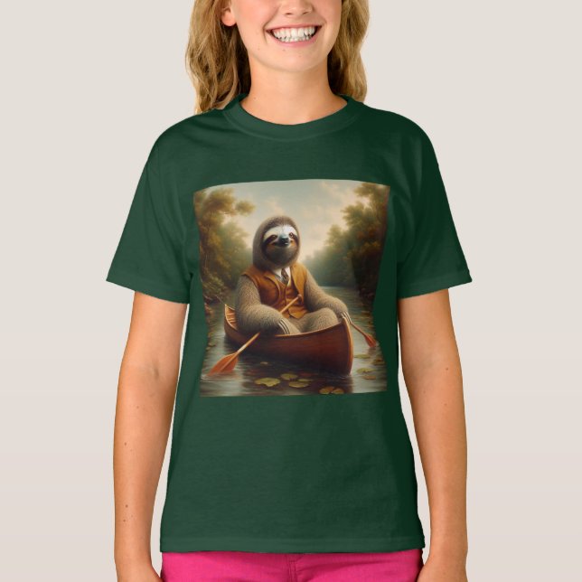 Faulenzer in Kanufahrt T-Shirt (Vorderseite)