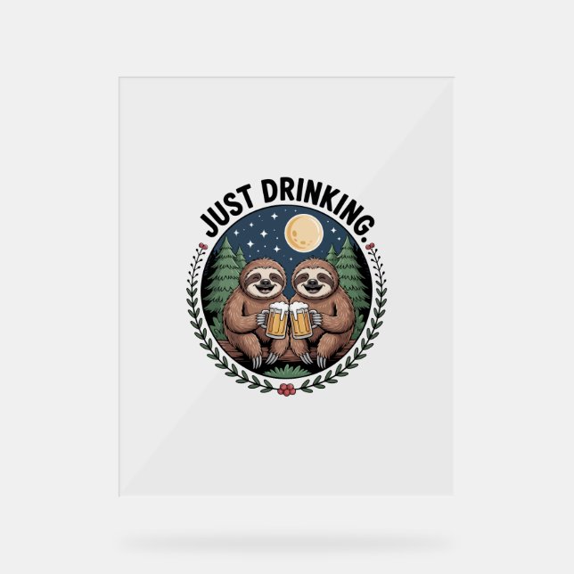 Faulenzerwanderung mit Drinkteam Acrylschild (Vorderseite)