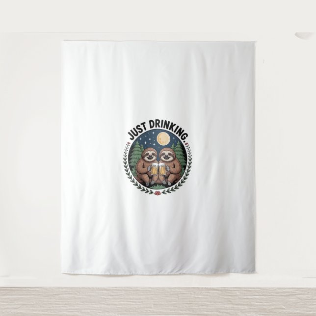 Faulenzerwanderung mit Drinkteam Wandteppich (Vorderseite)