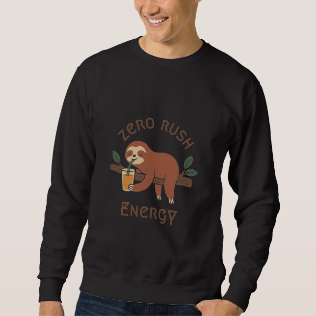 Fauler Faultier – Lustige süße schläfrige Vibes Sweatshirt (Vorderseite)