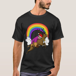 Fauler Faultier-Weihnachtsmann, der auf Weihnachts T-Shirt