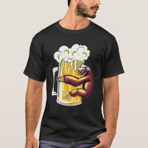 Fauler Faultierbier Bier trinkendes Faultier Fau T-Shirt