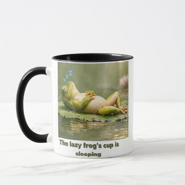 Fauler Frosch Becher – Mach-Nichts-Frosch-Modus Lu Tasse (Links)