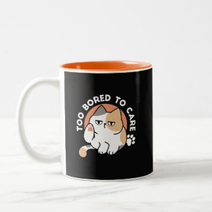 Fauler Katzen-Attitüde – Zu Langweilig, um sich zu Zweifarbige Tasse