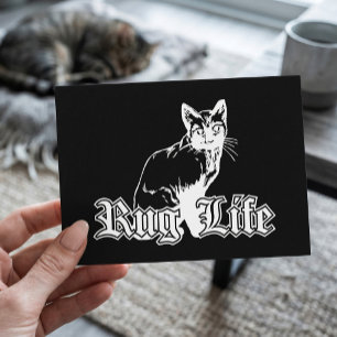 Fauler Katzenliebhaber - Gangster-Parodie Humor Postkarte