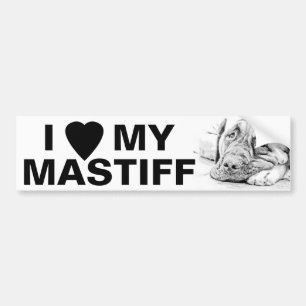 Fauler Mastiff Autoaufkleber
