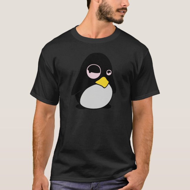 FAULER PINGUIN LINUXS TUX T-Shirt (Vorderseite)