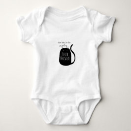 Fauler schwarzer Kater Baby Strampler