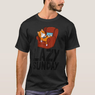 Fauler Sonntag Schlaf Frauen Fauler Kopf Katze Lie T-Shirt