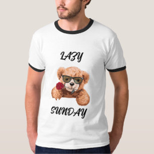 Fauler Sonntag Sonntag Stimmung Bleib Gemütlich Wo T-Shirt