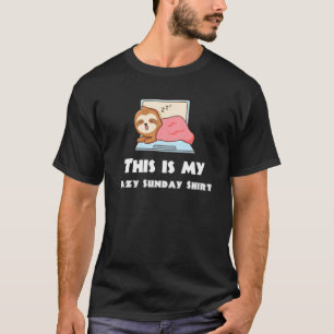 Fauler Sonntagsschlaf Bleib Zu Hause Faultier T-Shirt