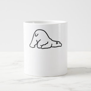 Fauler Süßer Eisbär Tierliebhaber Jumbo-Tasse
