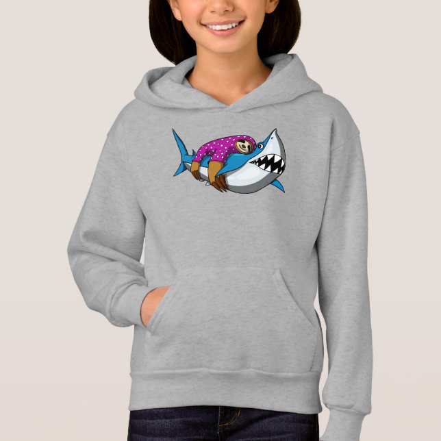 Fauler Trägheits-Reithaifisch-lustiges Ozean-Tier Hoodie (Vorderseite)