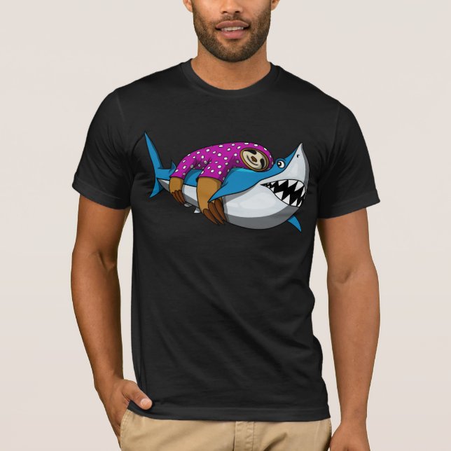 Fauler Trägheits-Reithaifisch-lustiges Ozean-Tier T-Shirt (Vorderseite)