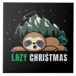 Fauler Weihnachtsfaultier Lustig Fliese