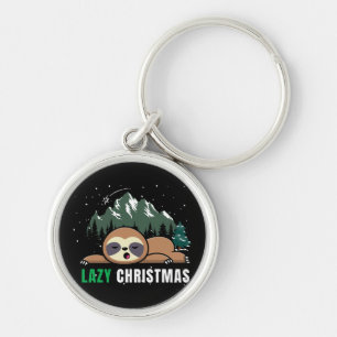 Fauler Weihnachtsfaultier Lustig Schlüsselanhänger
