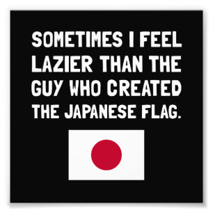 Faulere japanische Flagge Fotodruck