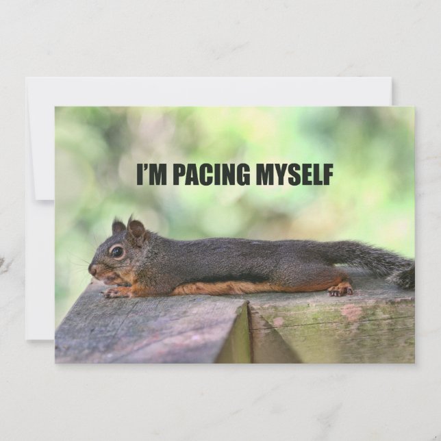 Faules Eichhörnchen-Foto Einladung (Vorderseite)