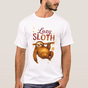 Faules Faultier in Alcohol-Tinte Klassisches T-Shi T-Shirt