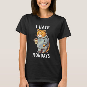 Faules Katze in Pyjama Ich hasse Montage T-Shirt K