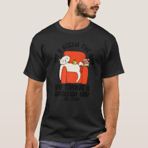 Faules Katze Liegt Auf Sofa Sarkasmus-Witz Sarkas T-Shirt
