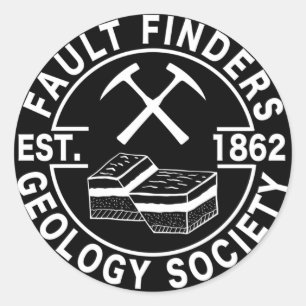 Fault Finders Geology Society Est. 1862 Runder Aufkleber