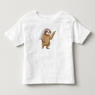 Faultier als Braut mit Schleier Kleinkind T-shirt
