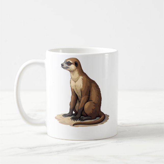Faultier Antike Gravur Retro Grafik (2) Kaffeetasse (Links)