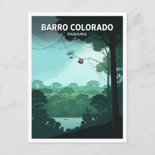 Faultier auf Barro Colorado Island Regenwald Gambo Postkarte