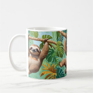 Faultier auf einem Baum Kaffeetasse