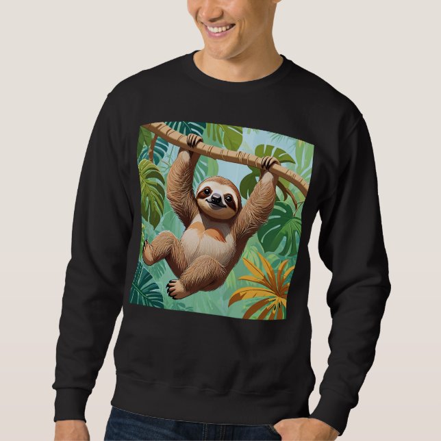 Faultier auf einem Baum Sweatshirt (Vorderseite)