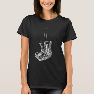 Faultier auf umgedrehtem Kreuz - Satan Teufel verd T-Shirt