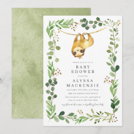 Faultier-Baby-Shower-Einladung Einladung