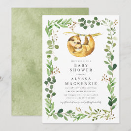 Faultier-Baby-Shower-Einladung Einladung