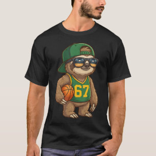Faultier Basketball 67 Gen Alpha Slang Sport Männe T-Shirt