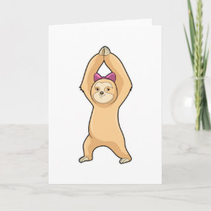 Faultier beim Sport in der Fitness Karte