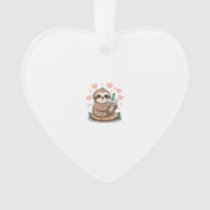 Faultier Boba Tee Bubble Tee T-Shirt Ornament