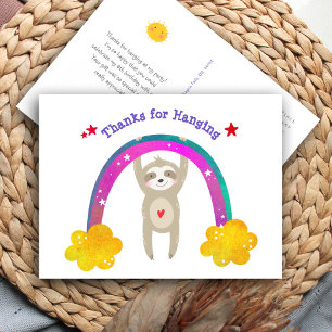 Faultier Boho Regenbogen Geburtstag Süß Modern Dan Postkarte